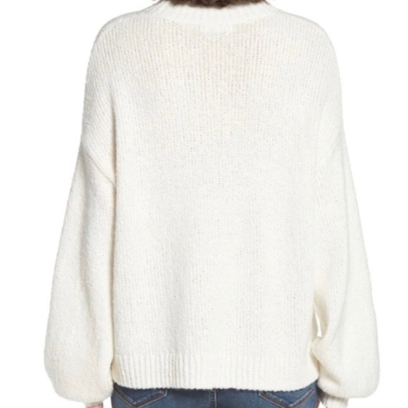 Nordstrom Women's White Crew Neck Sweater - Picture 4 of 13